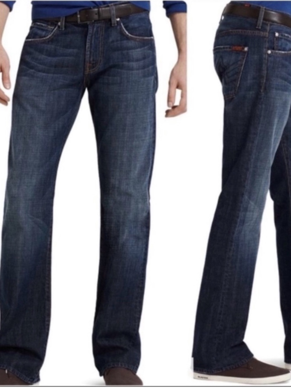 7 for all mankind Brett Bootcut Dark Wash Blue Jeans Size 32X33.